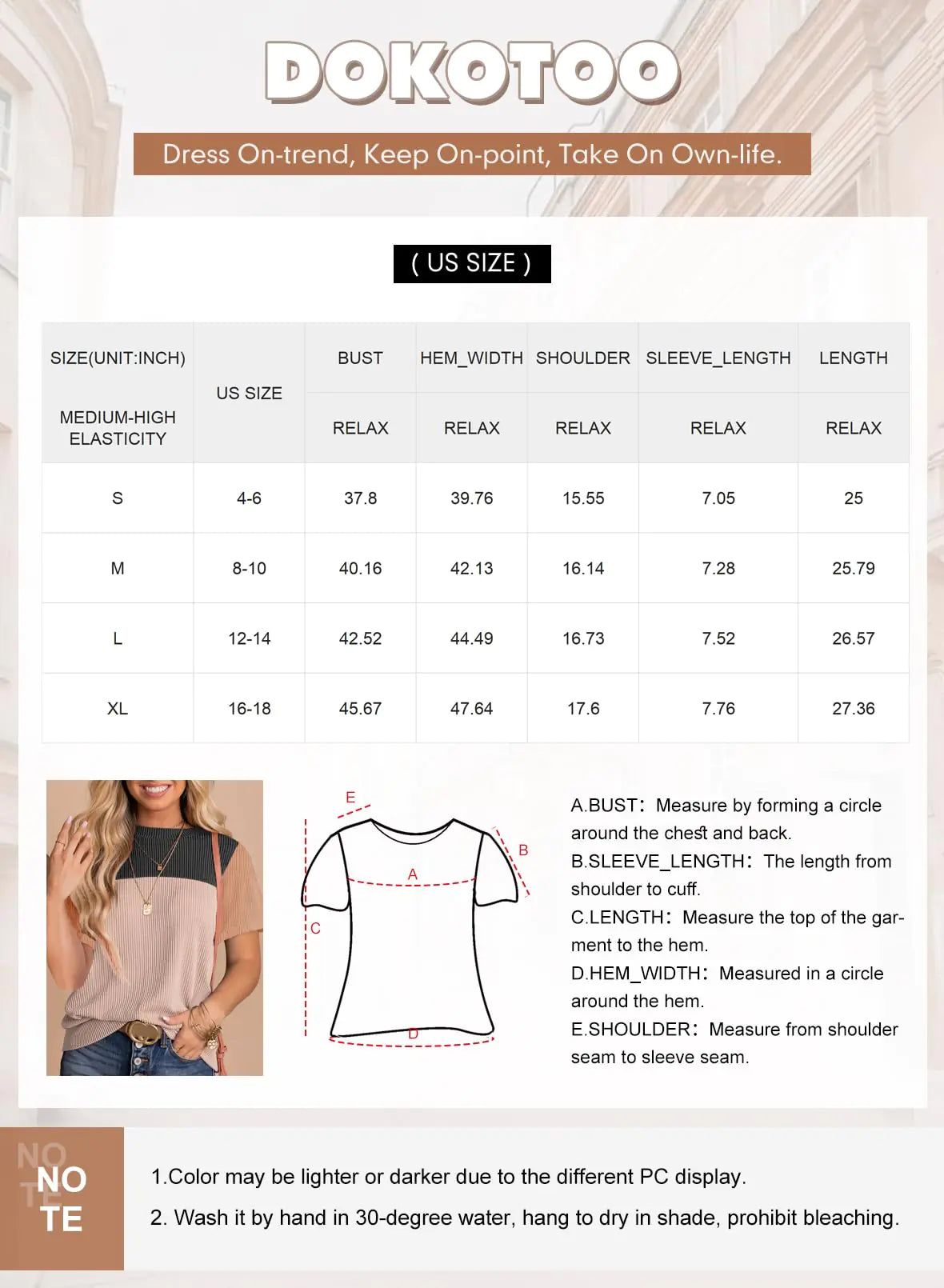 Dokotoo Womens Color Block Fashion Short Sleeve Crewneck Knitted Spring Summer Casual Loose T Shirts Tops XX-Large Red